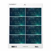 Stijlvolle Gold-kerstballen, groene kerst Etiket (Full Sheet)