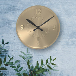 Stijlvolle Gold kleurige Faux metalen klok