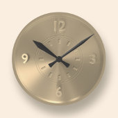 Stijlvolle Gold kleurige Faux metalen klok