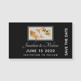 Stijlvolle Gold Koi Fish Save the Date