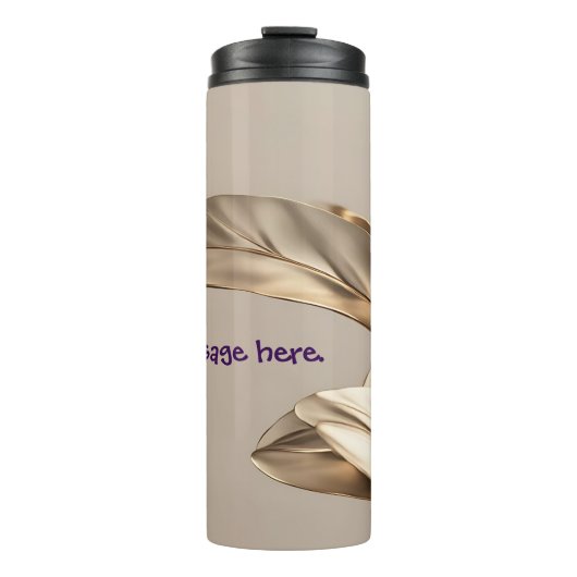 Stijlvolle Gold Leaf Travel Mug Thermosbeker (Voorkant)
