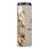 Stijlvolle Gold Leaf Travel Mug Thermosbeker (Achterkant)