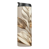 Stijlvolle Gold Leaf Travel Mug Thermosbeker (Geroteerd rechts)