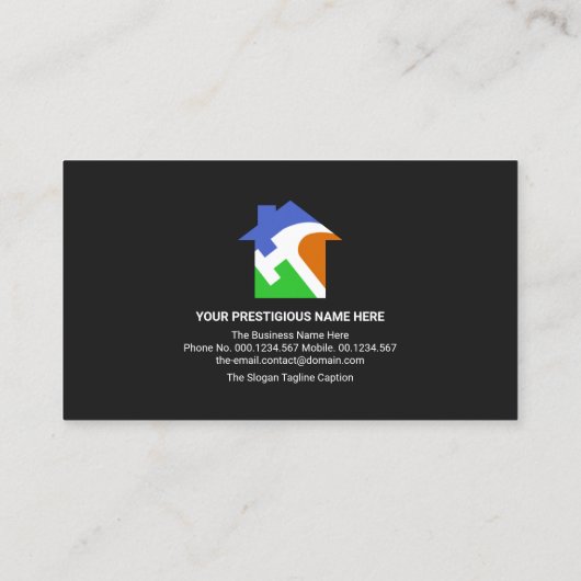 Stijlvolle Gold Lijst Handyman Tools Construction Visitekaartje (Achterkant)