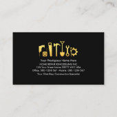 Stijlvolle Gold Lines Handyman Builder Visitekaartje (Achterkant)