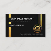 Stijlvolle Gold Lines Handyman Builder Visitekaartje (Voorkant)