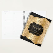 Stijlvolle Gold-luipaard Spot en zwart Glitter Mon Planner (Display)