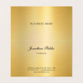 Stijlvolle Gold Modern Calligraded Name Sjabloon T Visitekaartje (Binnenkant ongevouwen)