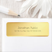 Stijlvolle Gold Modern Elegant Minimalistische Sja Etiket (Insitu)