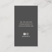 Stijlvolle Gold Moon Modern Event Planning Visitekaartje (Achterkant)