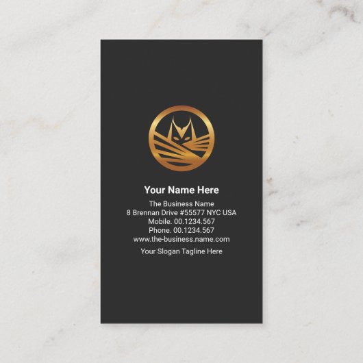 Stijlvolle Gold Phantom Grey Grunge Texture Securi Visitekaartje (Achterkant)