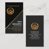 Stijlvolle Gold Phantom Grey Grunge Texture Securi Visitekaartje (Voorkant / Achterkant)