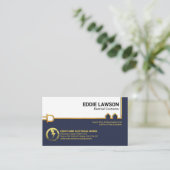 Stijlvolle Gold Power Line Electrical Contractor Visitekaartje (Staand voorkant)