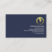 Stijlvolle Gold Power Line Electrical Contractor Visitekaartje (Achterkant)