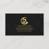 Stijlvolle Gold Roof Black Granite Roofing Visitekaartje (Achterkant)