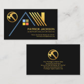 Stijlvolle Gold Rooftop Design Construction Roofer Visitekaartje