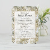 Stijlvolle Gold Sage Green Tropical Vrijgezellenfe Kaart (Staand voorkant)