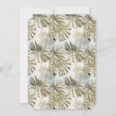 Stijlvolle Gold Sage Green Tropical Vrijgezellenfe Kaart (Achterkant)