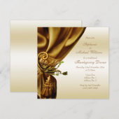 Stijlvolle Gold Sash-Thanksgiving Kaart (Voorkant / Achterkant)