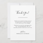 Stijlvolle Gold Script Trouwfoto Bedankkaart (Achterkant)