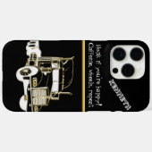 Stijlvolle Gold Semi-Truck Graphic Case-Mate iPhone Case (Achterkant (horizontaal))