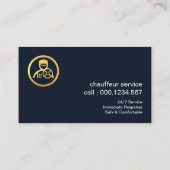 Stijlvolle Gold Stripe Chauffeur Driver Visitekaartje (Achterkant)