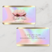 Stijlvolle Gold Stripe Holographic Yoga Visitekaartje (Voorkant / Achterkant)