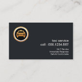Stijlvolle Gold Stripe Taxi Driver Visitekaartje (Achterkant)