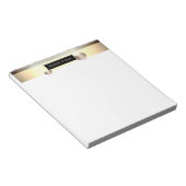 Stijlvolle Gold Stripes Lijst Harten Notitieblok (Schuin)