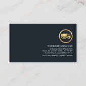 Stijlvolle Gold Truck Transport Border Visitekaartje (Achterkant)