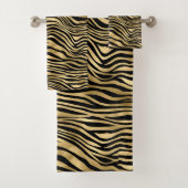 Stijlvolle Gold Zebra-afdrukken Bad Handdoek (Insitu)