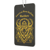 Stijlvolle Golden Bison met zonnebril en Pet Luchtverfrisser (Links)