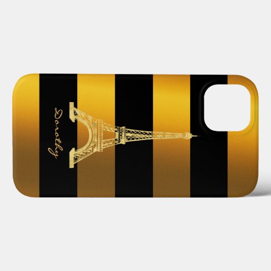 Stijlvolle Golden Eiffeltoren | Unieke cadeautjes Case-Mate iPhone Case (Achterkant (horizontaal))