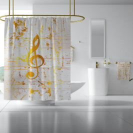 Stijlvolle Golden Harmony Musical Chaos Ivory Douchegordijn