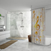 Stijlvolle Golden Harmony Musical Chaos Ivory Douchegordijn
