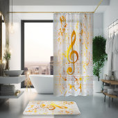 Stijlvolle Golden Harmony Musical Chaos Ivory Douchegordijn