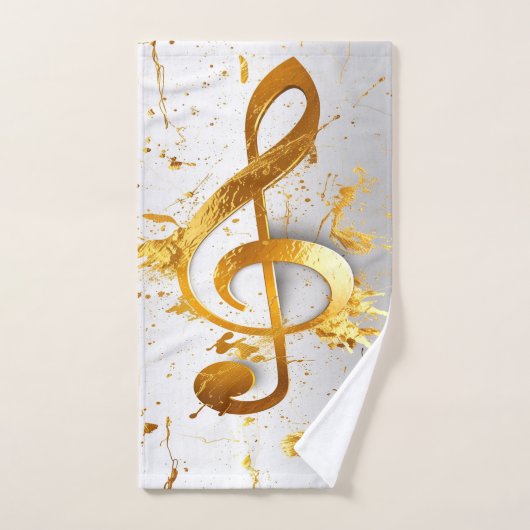 Stijlvolle Golden Harmony Musical Chaos Ivory Handdoek (Handdoek)