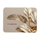Stijlvolle Golden Leaf Mok Magneet (Horizontaal)