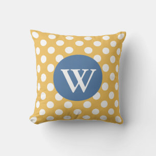 Stijlvolle Golden Yellow Polka Dot Decorator Pillo Kussen