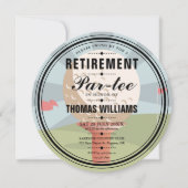 Stijlvolle Golf Retirement Party Ronde Kaart (Voorkant)