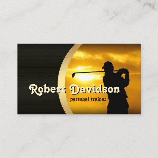 Stijlvolle golfcoach Visitekaartje (Voorkant)