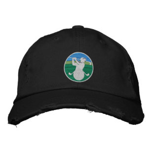 Stijlvolle golfer gestreepte cirkel elegant ontwer geborduurde pet