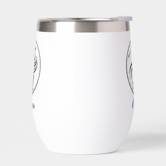 Stijlvolle golfer silhouet gepersonaliseerd (Links)