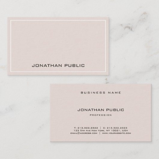 Stijlvolle Gothic Font Professional Cool Simple Pl Visitekaartje (Voorkant / Achterkant)