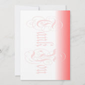 Stijlvolle goudbloem in rode kalligrafie bedankt (Achterkant)