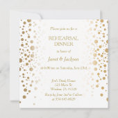 Stijlvolle goudConfetti Stippen - repetitief avond Kaart (Achterkant)