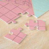 Stijlvolle gouddriehoeken geometrisch ontwerp legpuzzel (Zijkant)