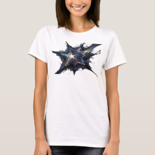 Stijlvolle Gouden Abstract Sterren Grafische T-shi T-shirt