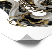 Stijlvolle Gouden ABSTRACTE KUNST Statement Design Poster (Hoek)