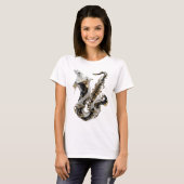 Stijlvolle Gouden ABSTRACTE KUNST Statement Design T-shirt (Voorkant volledig)